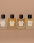 All four Vellie Wrap Sprays: Calm, Love, Open and Hope. Crafted with 100% natural, perfumery-grade essential oils, designed by a Seattle-based Master Perfumer and handmade by women for an elevated aromatherapy experience.