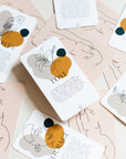 Close-up of The Embodiment Deck's Love Card, featuring words of how love flows generously through you and how you are worthy of love.
