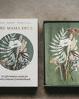 50 beautifully illustrated cards of The Mama Deck with empowering affirmations, designed for mothers to feel grounded and inspired. Women-owned, Latina-owned, created by Kara Campbell and Melissa Perez.