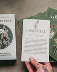Collection of The Mama Deck cards featuring daily affirmations, prompts, and empowering mantras for mothers. Designed to provide support and connection for moms in their journey.