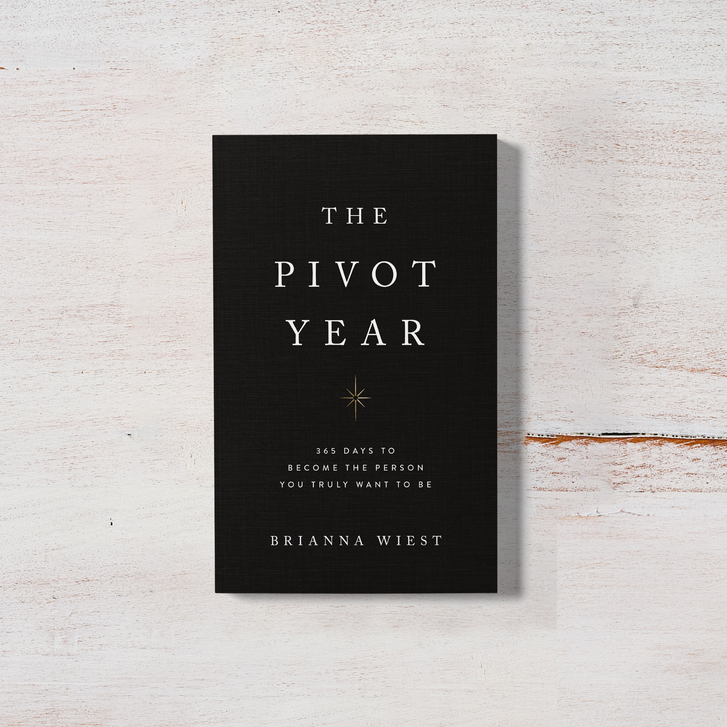 Front cover of the The Pivot Year written by Brianna Wiest. Filled with 365 daily meditations to help change your mindset.